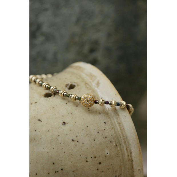 5 Octobre sidabro apyrankė su perlais, piritais, deimantais